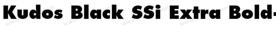 Kudos Black SSi Extra Bold字体转换
